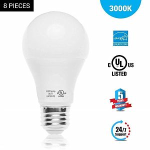 A19 Dimmable LED Light Bulb, 9.8W, ENERGY STAR, 3000K (Soft White), 80